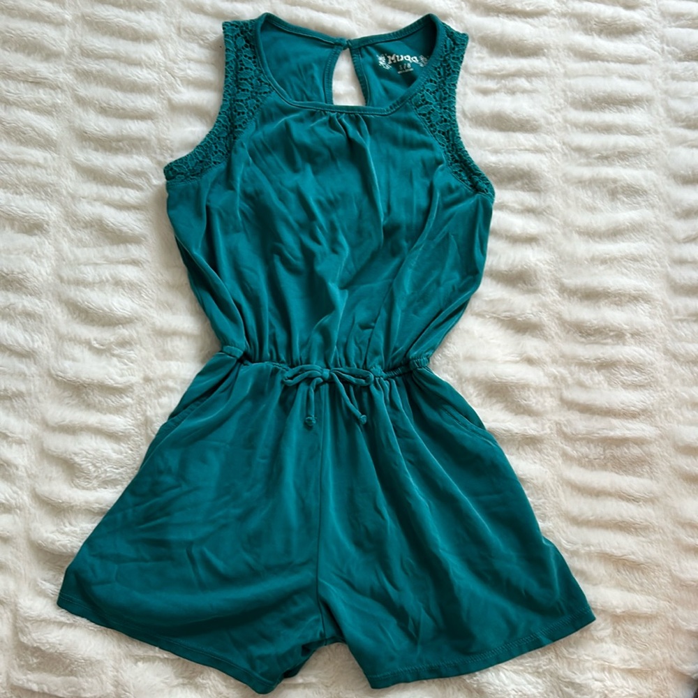 Girls Teal Romper